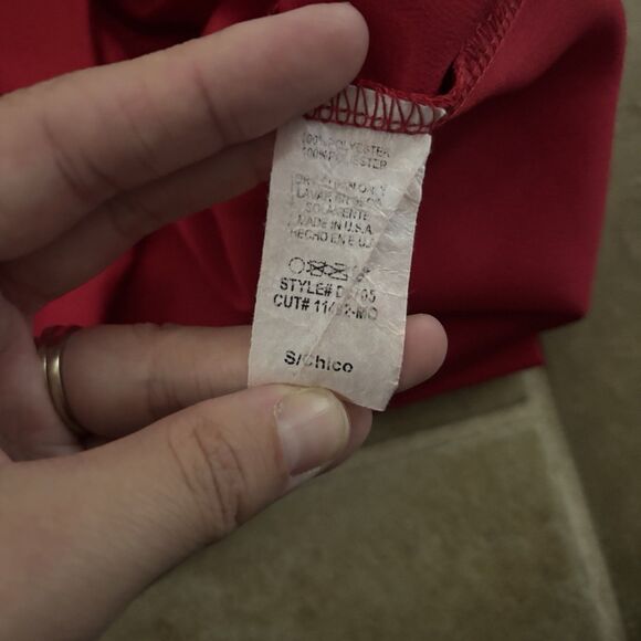 Monaco Dress Womens Size Small Vintage Made In USA Red Long Sleeve Sexy Vegas - Picture 6 of 7